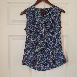 Pattern sleeveless shirt blouse